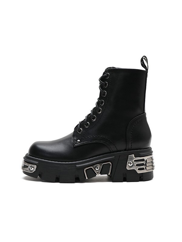 Botas biker con parches y adornos-1