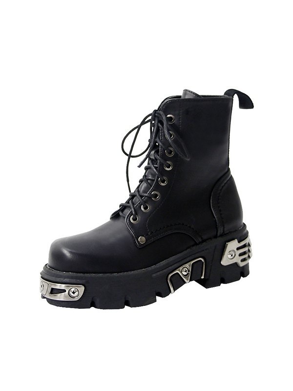 Botas biker con parches y adornos-2