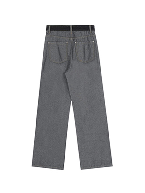 Vaqueros holgados desgastados con empalme informal para hombre-5