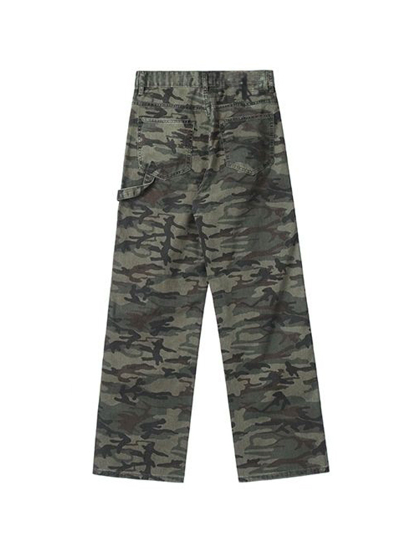Vaqueros holgados con estampado de camuflaje para hombre-7