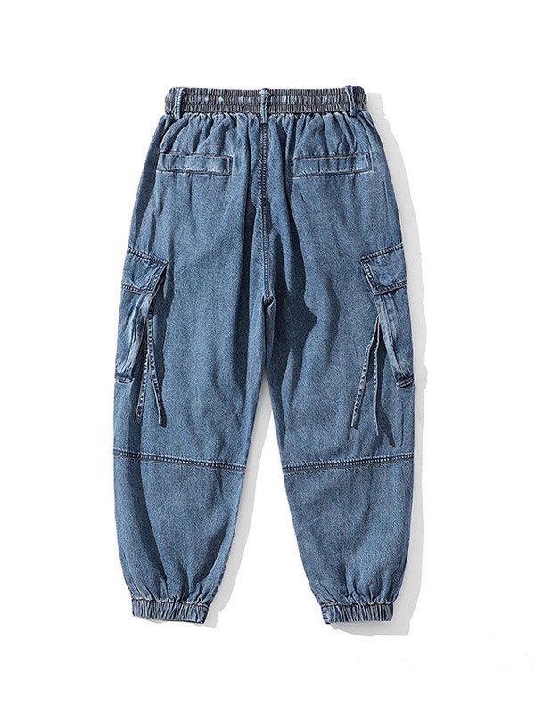 Jeans jogger cargo de ajuste holgado para hombre-4
