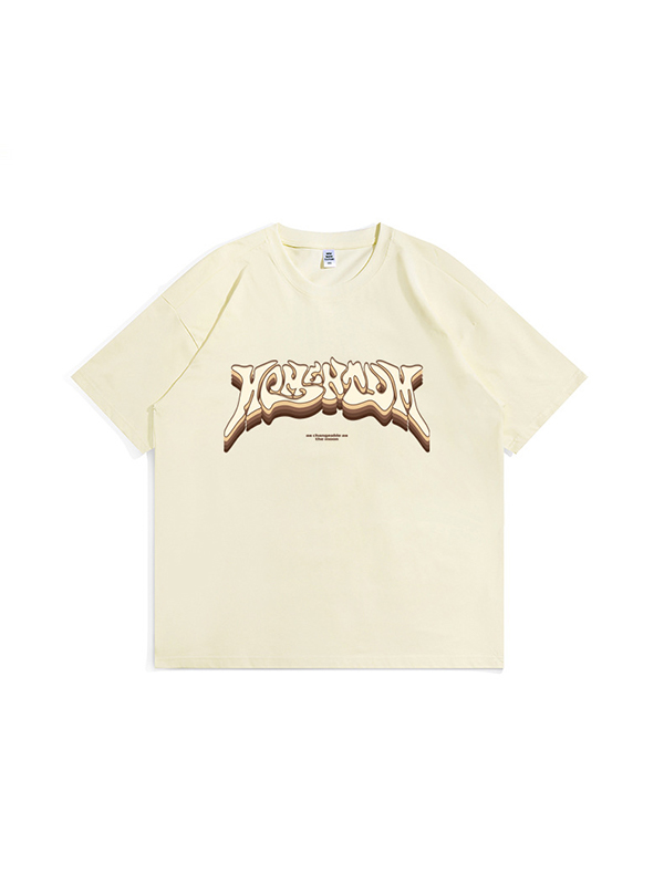 Camiseta de manga corta extragrande estampada para hombre-3