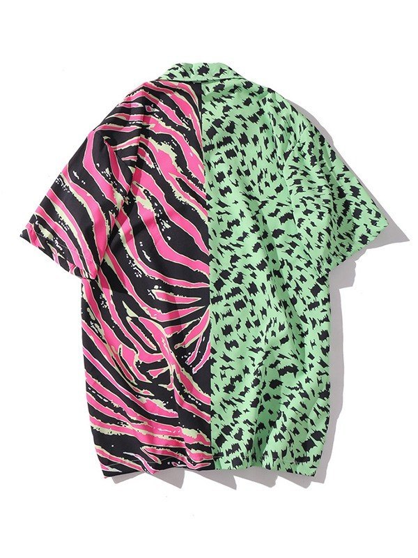 Camisa de hombre con estampado animal patchwork-2