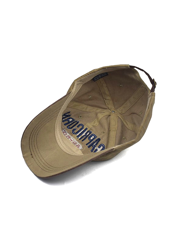 Gorra de béisbol bordada con paneles de cuero Pu-3