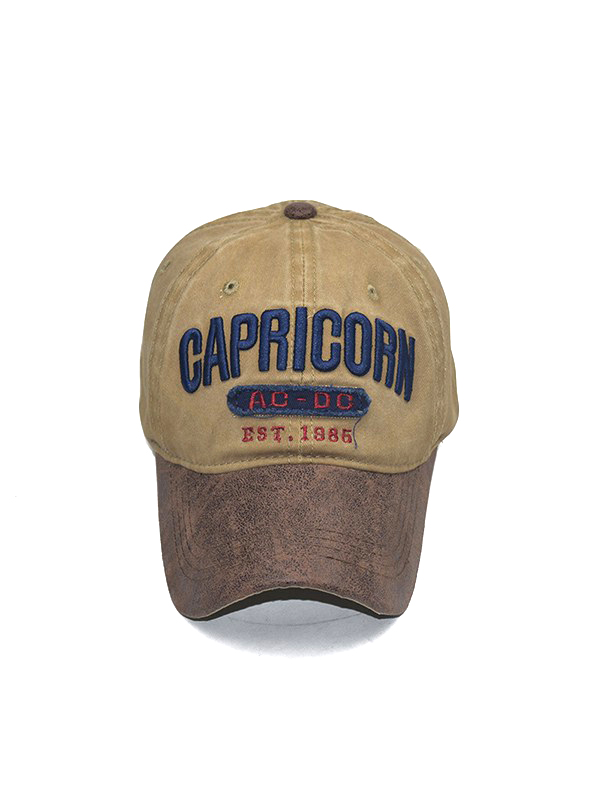 Gorra de béisbol bordada con paneles de cuero Pu-2