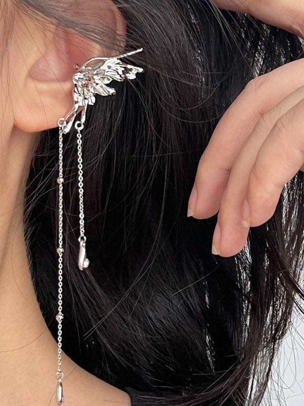 Puños de oreja de mariposa de hadas con borlas-2