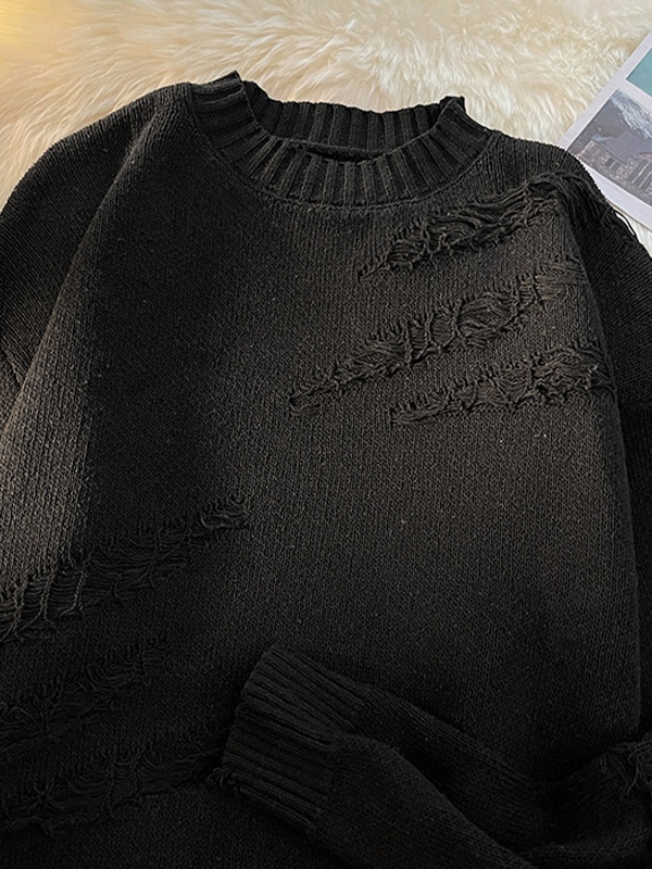Suéter tipo jersey desgastado para hombre-2