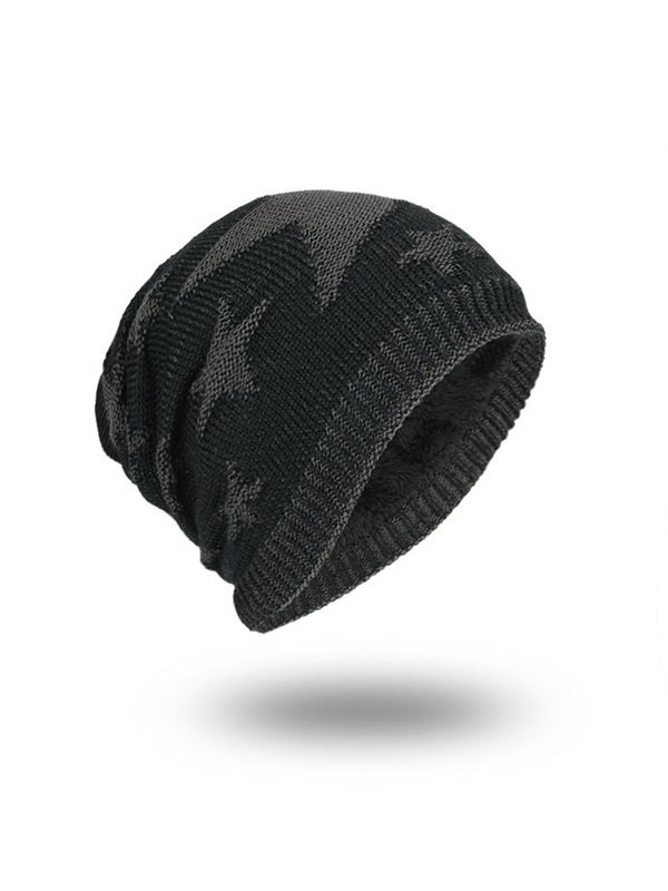 Gorro Beanie Star Jacquard Warm Fleece Forrado-1