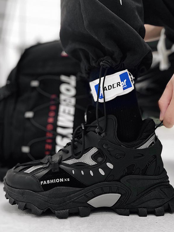 Zapatillas de deporte con plataforma de malla para hombre-4