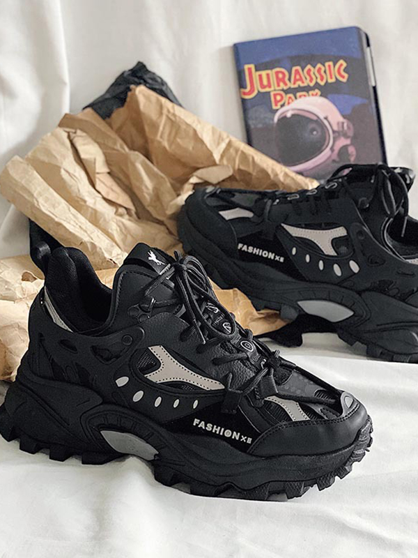 Zapatillas de deporte con plataforma de malla para hombre-2