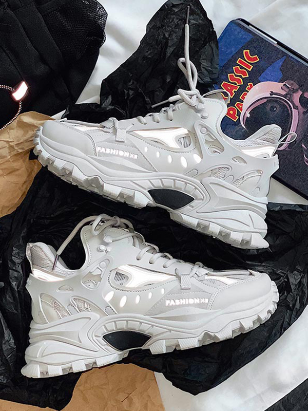 Zapatillas de deporte con plataforma de malla para hombre-2